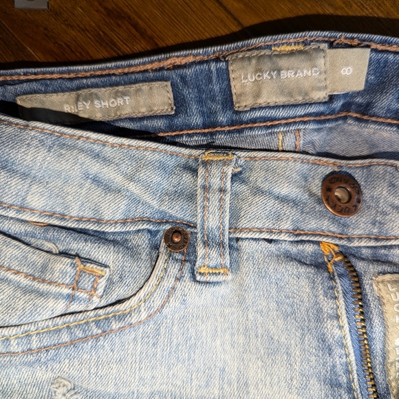 Lucky Brand Riley Shorts  |  Kids 8  |  Blue Cut-Off Shorts - Picture 4 of 7